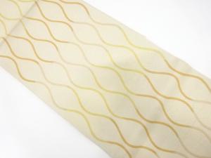 立涌に菊模様織り出し　袋帯